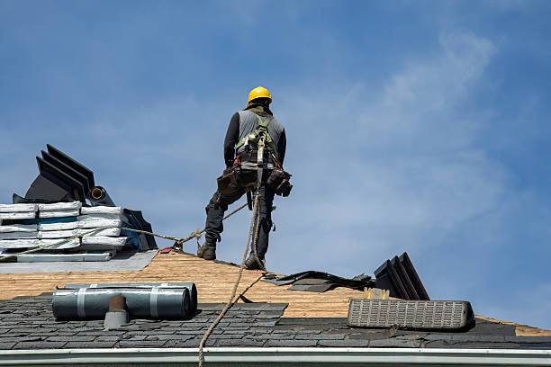 Professional Gutter Installation technician working in Monroe, NC